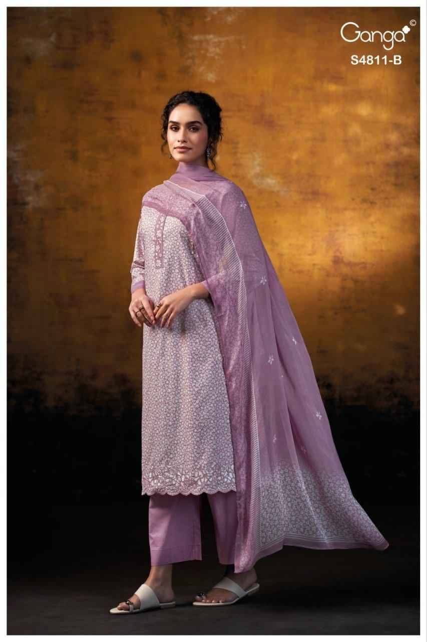 RAMYA 4811 Series By Ganga Fashion Beautiful Festive Suits Stylish Colorful Fancy Casual Wear & Ethnic Wear PREMIUM COTTON Dresses At Wholesale Price